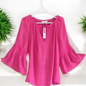 Counterparts NWT Raspberry Pink Women's Top Blouse Medium